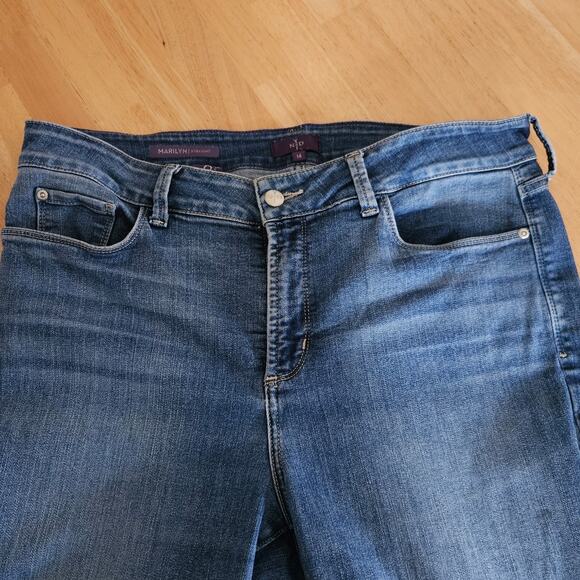 Nydj Marilyn Straight Jeans Blue sz 14 - Picture 6 of 9